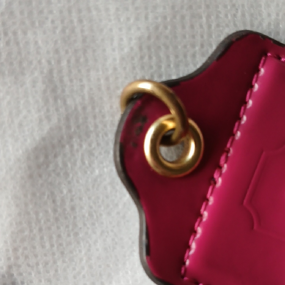 Coach Fuchsia and Navy Card Holder - Picture 5 of 7